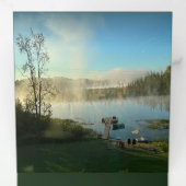 新最高の年の写真とクリスマスLetter Triの願い 三つ折り招待状 (内部最初)