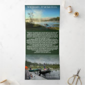 新最高の年の写真とクリスマスLetter Triの願い 三つ折り招待状 (内部)