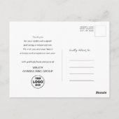 新最高の年の業務に関すモダンる金ゴールド ポストカード (裏面)