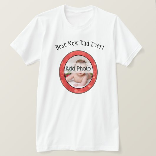 新最高の父の父の家族の写真クリスマスフレーム Tシャツ (デザイン正面)