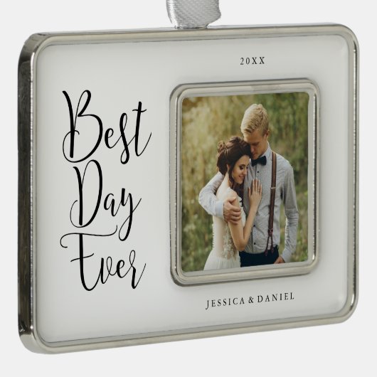 新最高の規Weds写真 シルバープレートフレームオーナメント (右)