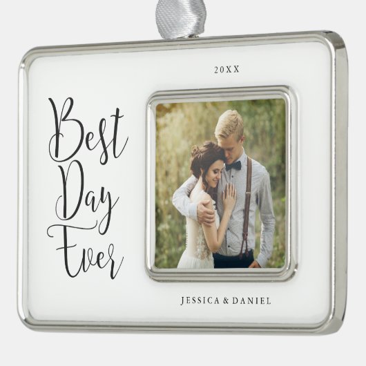 新最高の規Weds写真 シルバープレートフレームオーナメント (左)
