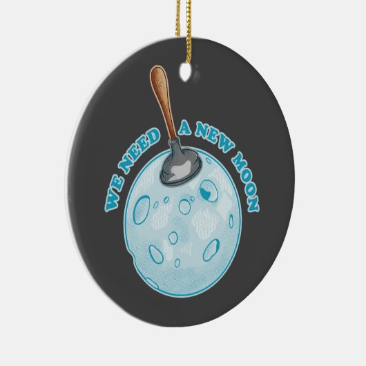 新月おもしろい天文学 セラミックオーナメント (右)