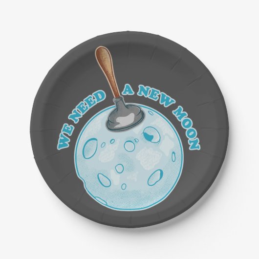 新月おもしろい天文学 ペーパープレート (正面)