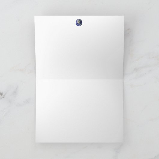 新月の鳥たち ワイヤー上のカード カード (内部)