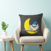 新月冬の夜に咲くフクロウ クッション (椅子)