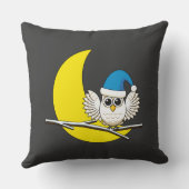 新月冬の夜に咲くフクロウ クッション (裏面)