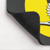 新月冬の夜に咲くフクロウ マウスパッド (コーナー)