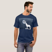 新月 - 狼の吠える Tシャツ (正面フル)