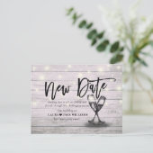 新期日結婚延期シャンパングラス 案内ポストカード (スタンド正面)