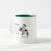 新来者とそれを…常に雑談して下さい ツートーンマグカップ (正面左)