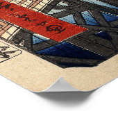 新橋と安宅の上に突然のシャワー ポスター (角)