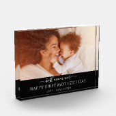 新母の母の日の写真パーソナライズされたプラーク フォトブロック (左)