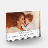 新母の母の日の写真パーソナライズされたプラーク フォトブロック (左)