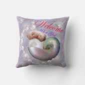 新母赤ちゃんシャワーギフトベビーブランケット投球 クッション (裏面)