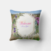 新母赤ちゃんシャワーギフトベビーブランケット投球 クッション (裏面)