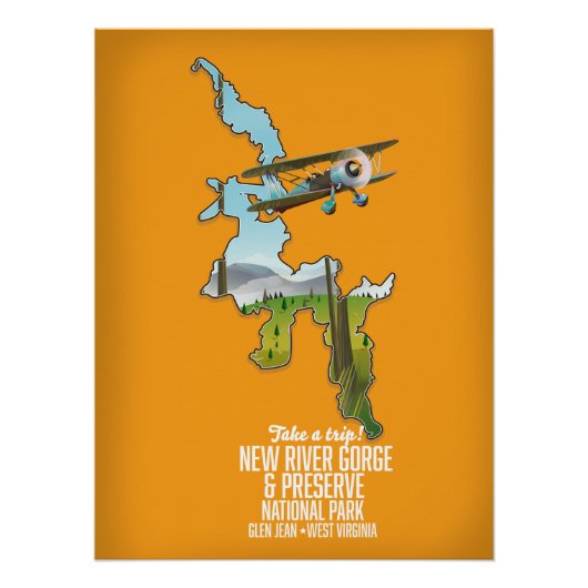 新河川渓谷国立公園と保存。 ポスター (正面)