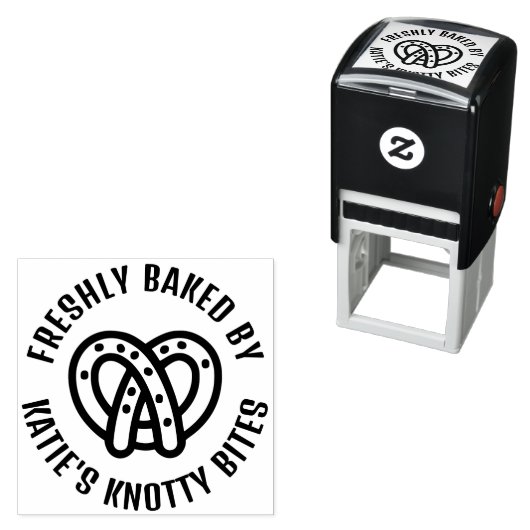 新焼いた規プパーソナライズされたレツェル中小企業 セルフインキングスタンプ (インサイチュ)