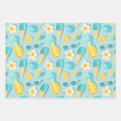 新熱帯夏ラッピング紙セット3 ラッピングペーパーシート (正面3)