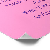 新父母の詩を記念してポスター(ホットピンク) ポスター (角)