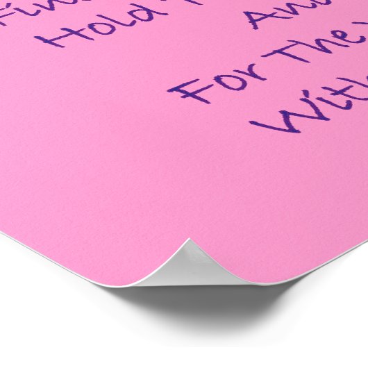 新父母の詩を記念してポスター（ホットピンク） ポスター (角)