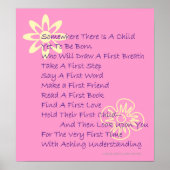 新父母の詩を記念してポスター（ホットピンク） ポスター (正面)