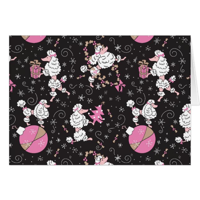 新版を飾っているプードル (正面横)