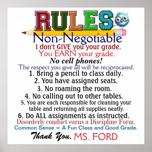 新版学校先生ポスター ポスター (正面)