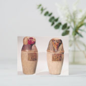 新王国時代の2つのカノプス壺の写し ポストカード (スタンド正面)