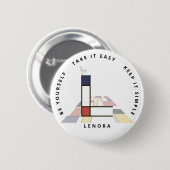 新生с性芸術モノグラムの活性化。文字L 缶バッジ (正面&裏面)