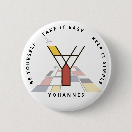 新生с性芸術モノグラムの活性化。文字Y 缶バッジ (正面)