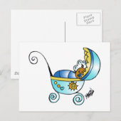 新生のベビー ポストカード (正面/裏面)