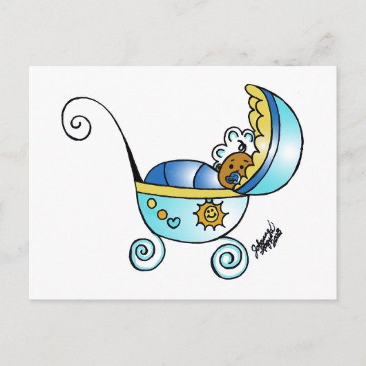 新生のベビー ポストカード (正面)
