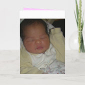 新生の女の子カード カード (裏面)