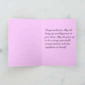 新生の女の子カード カード (内部)