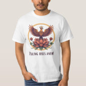 新生の癒しの上昇 – フェニックス看護師デザイン Tシャツ (正面)