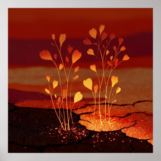 新生の苗 – Solarpunkポスター ポスター (正面)