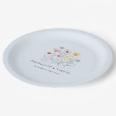 新生の野草 |ブルー結婚ズ ペーパープレート (アングル)