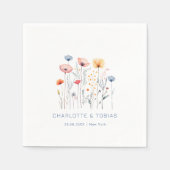 新生の野草 |白結婚色 スタンダードカクテルナプキン (正面)