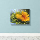 新生ひまわり キャンバスプリント (インサイチュ (ウッドフロア))