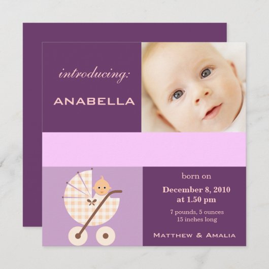 新生まれ女 案内状 (正面/裏面)