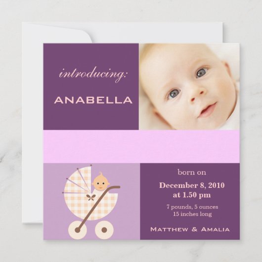 新生まれ女 案内状 (正面)