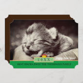 新生まれ生と新年おめでとうカード/キャッツ シーズンカード (正面/裏面)