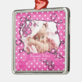 新生まれ赤ちゃん写真オーナメント メタルオーナメント (左)