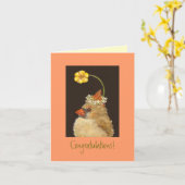 新生児おめでとうカード カード (黄色い花)