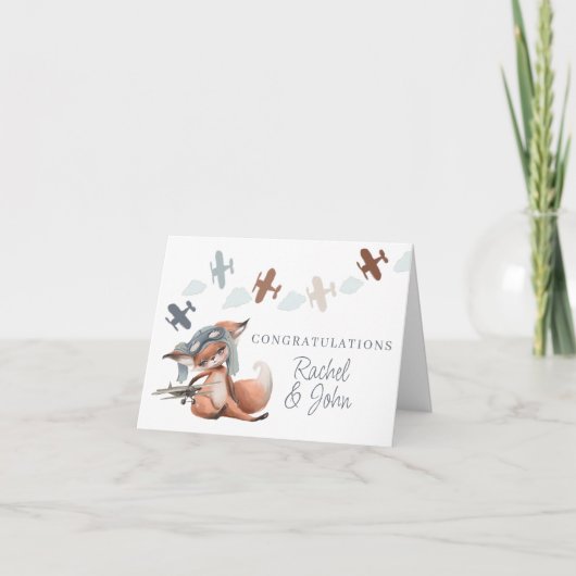 新生児おめでとうグリーティングカード サンキューカード (正面)