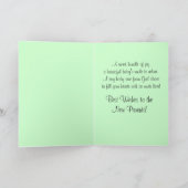 新生児おめでとうグリーンイエローラトル カード (内部)