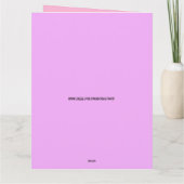 新生児おめでとうピンクカード カード (裏面)