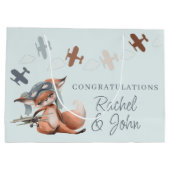 新生児おめでとう抱き枕 ラージペーパーバッグ (裏面)