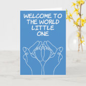 新生児おめでとう男の赤ちゃんカード カード (黄色い花)